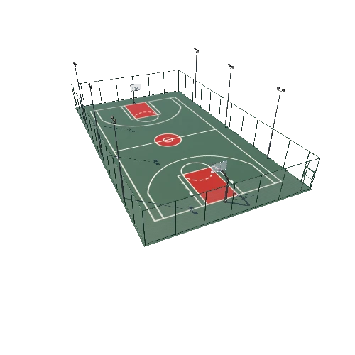 Modular Basketball Court A10 Quad